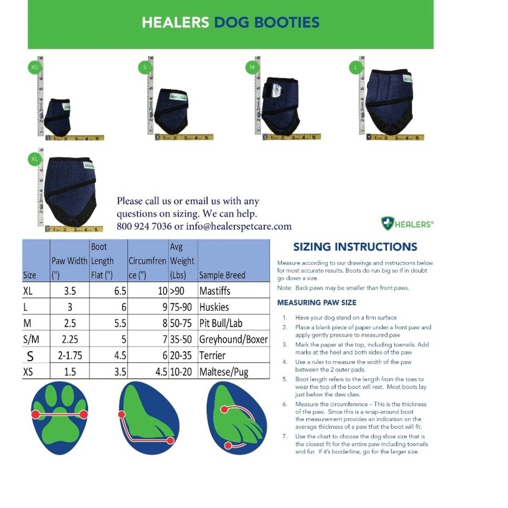 HEALERS Medical Dog Boots, Pet Apparel for Small Dogs (20-35 lbs) . Size SM. NEW - Picture 5 of 9